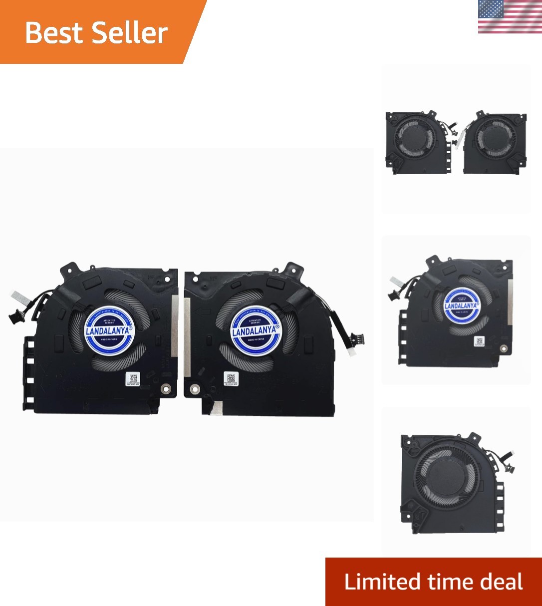 New CPU + GPU Cooling Fan Replacement for Dell Alienware X15 R1 X15 R2 RTX30