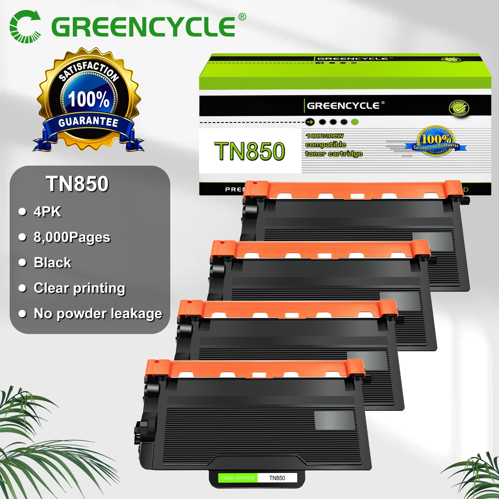 4PK TN850 Toner Fits for Brother MFC-L6750DW MFC-L6900DW L5700DW L5850DW L5900DW