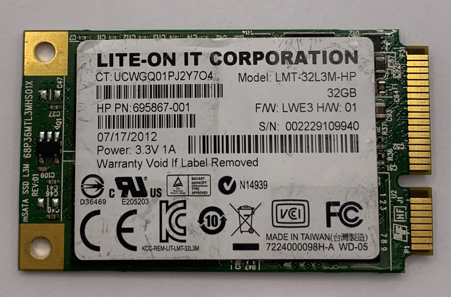 LITE-ON IT 32GB LMT-32L3M-HP Solid State Drive HP 695867-001