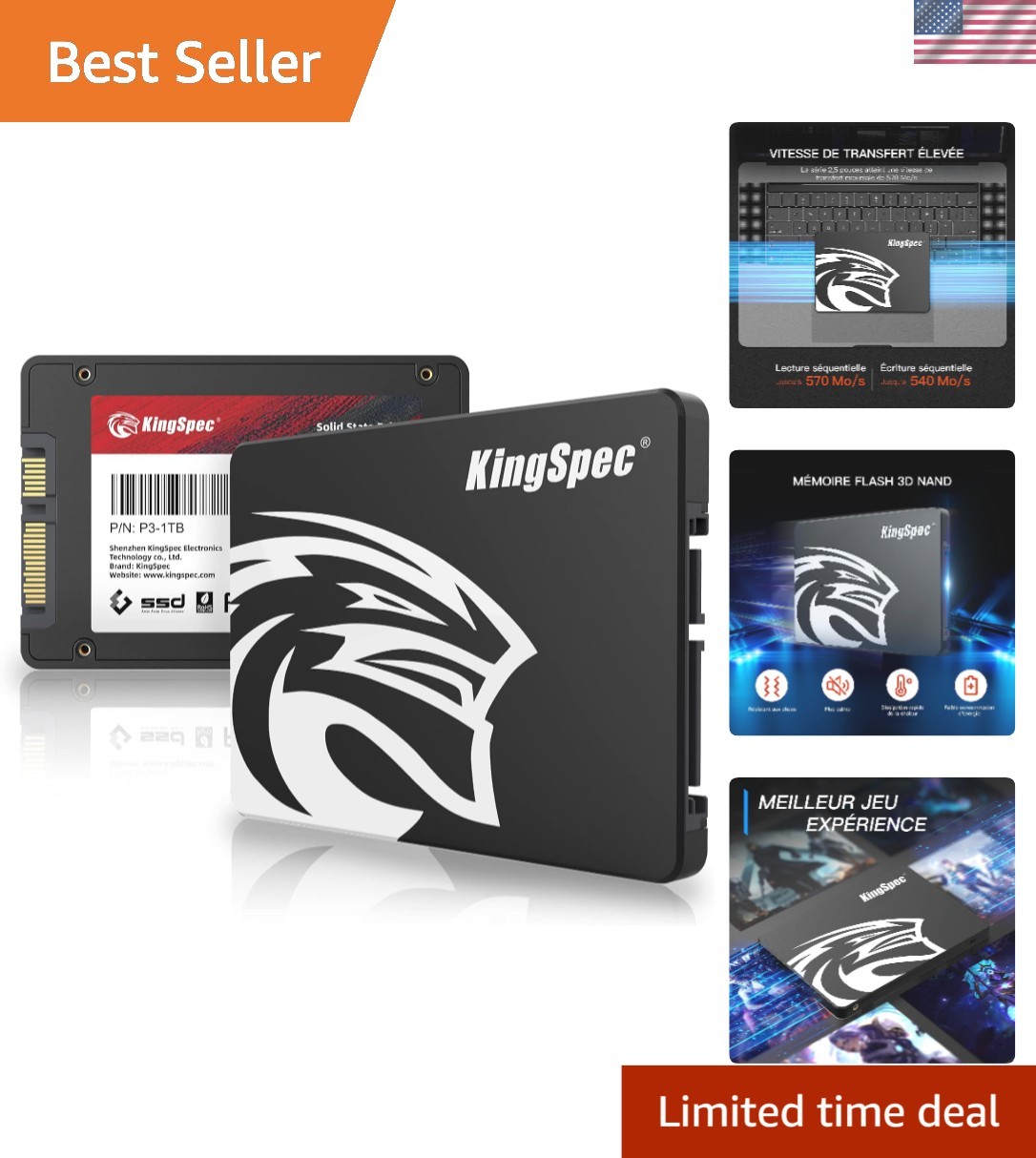 1TB 2.5-Inch Internal SSD - Enhanced Performance with 560MB/s Data Transfer Rate