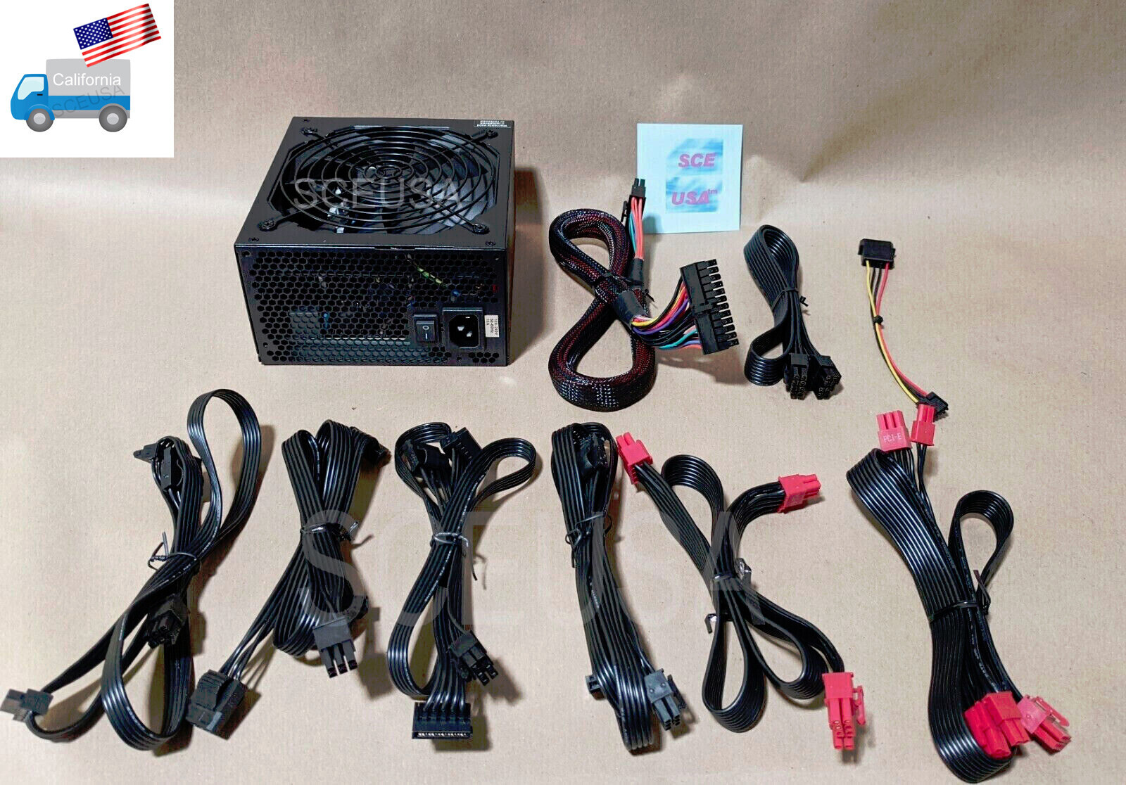 PowerSpec PS750GFM Full Modular 80+ Gold PCIE ATX/EPS 12V Gaming PC Power Supply