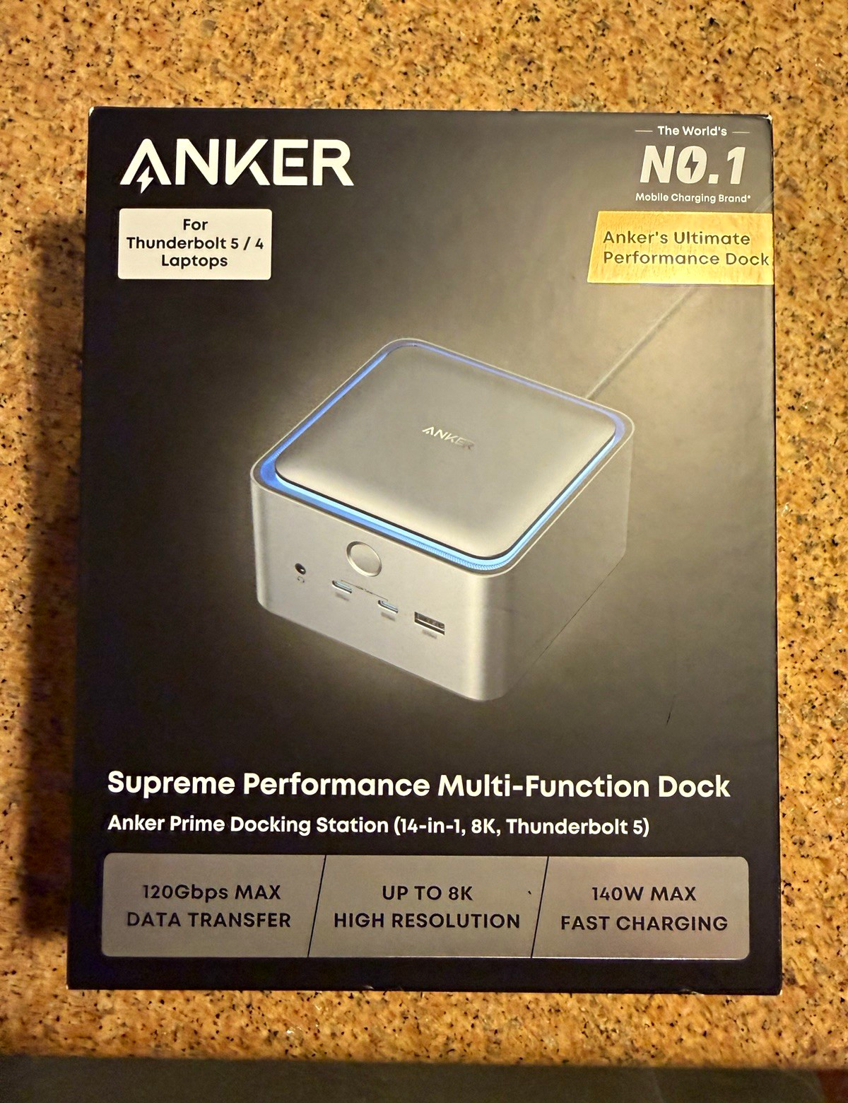 Anker Prime 14-in-1 Thunderbolt 5 8K Dock, HDMI/DP USB-C USB-A Fast Charge