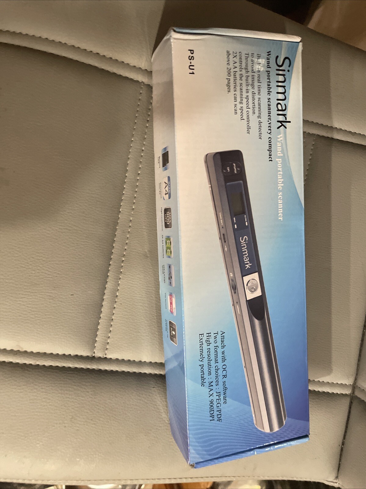 NIB Sinmark Wand Portable Scanner, With Memory Card, Never used