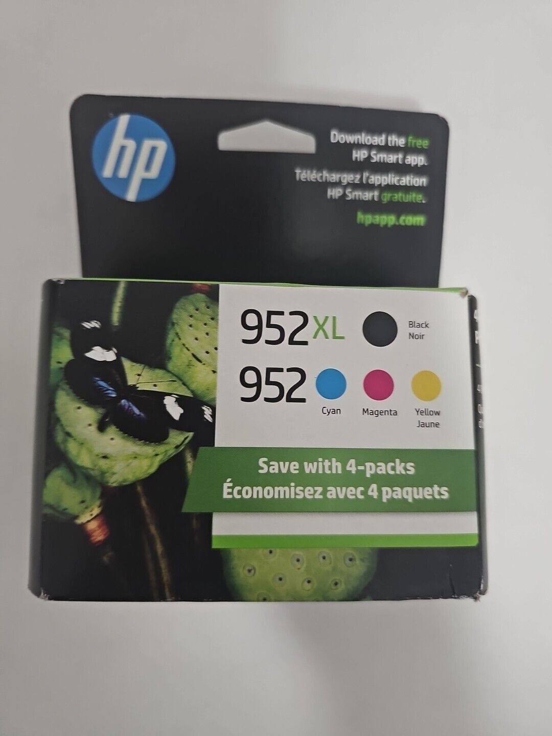 HP 952XL Black High-Yield 952 Cyan Magenta Yellow Ink Cartridges NEW Exp. 2026