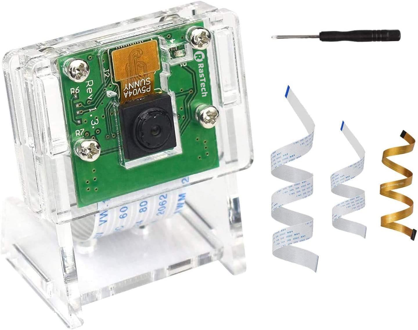 RasTech for Raspberry Pi Camera Module 5MP 1080p OV5647 Webcam Small, Clear