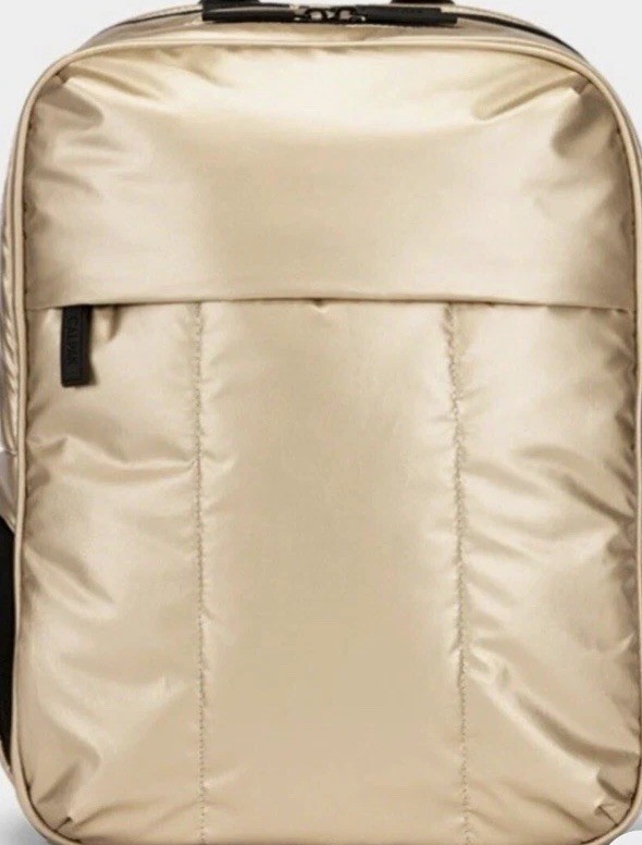 CALPAK Luka 15in Padded Polyester Laptop Backpack Gold 17x12x5.5"