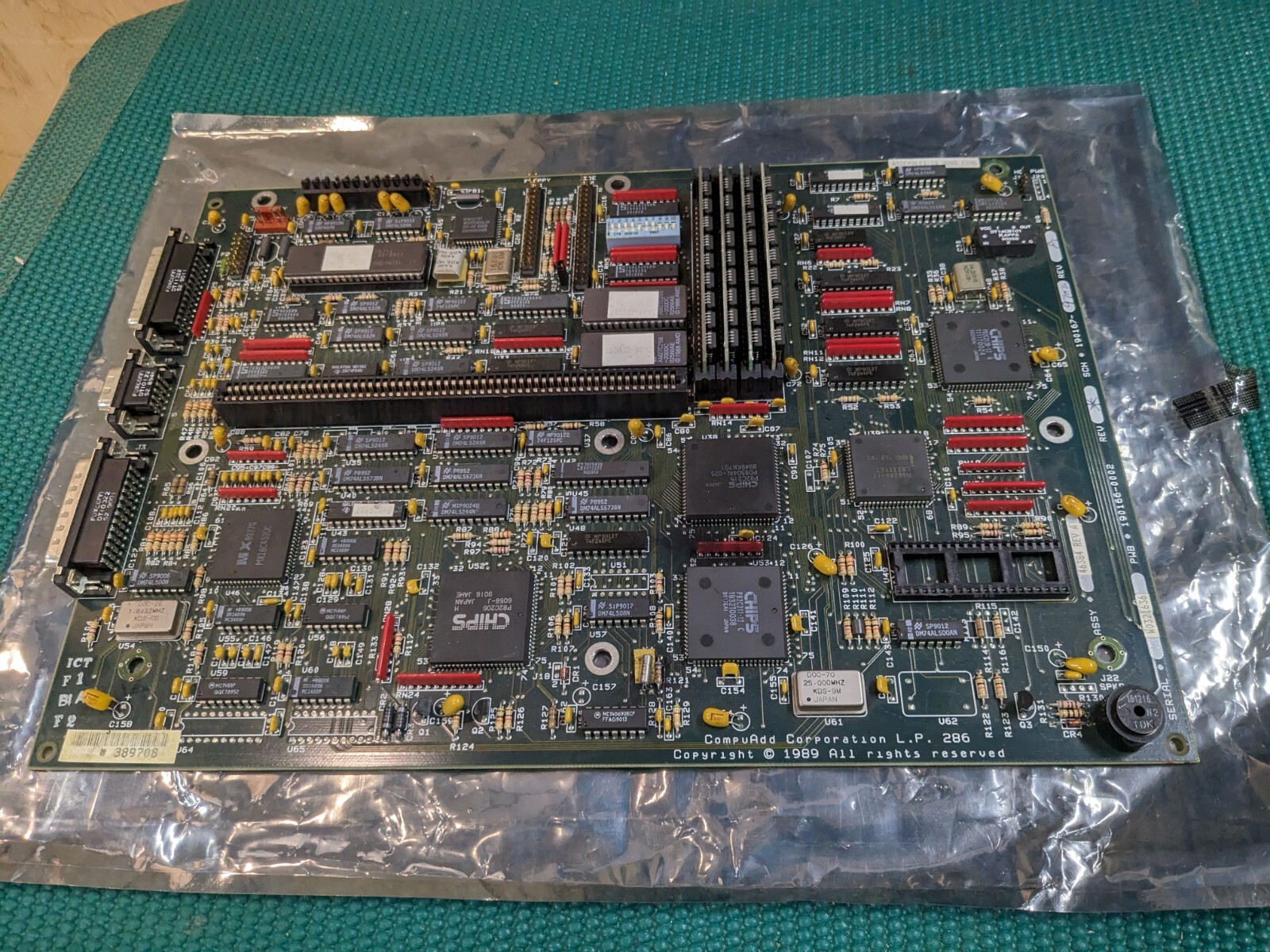 Vintage Compuadd LP 286 Motherboard W/ Memory