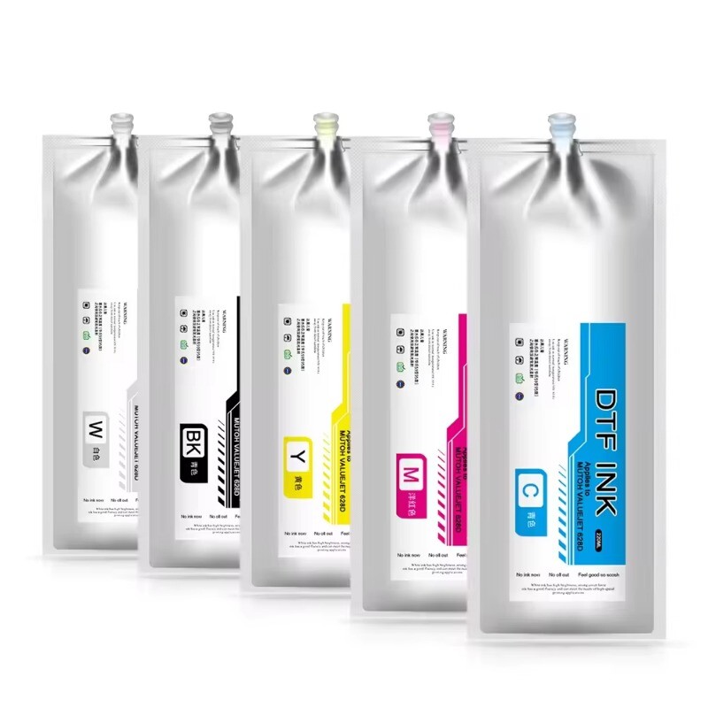 1000ml 5‑Color DTF Textile Ink Bags for MUTOH VALUEJET 628D DTF Printing