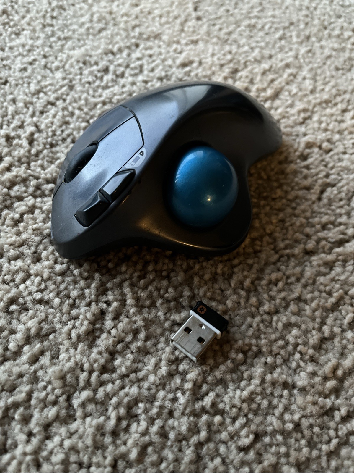 Logitech M570 Trackman Logi Wireless Trackball Mouse USB Tested/working