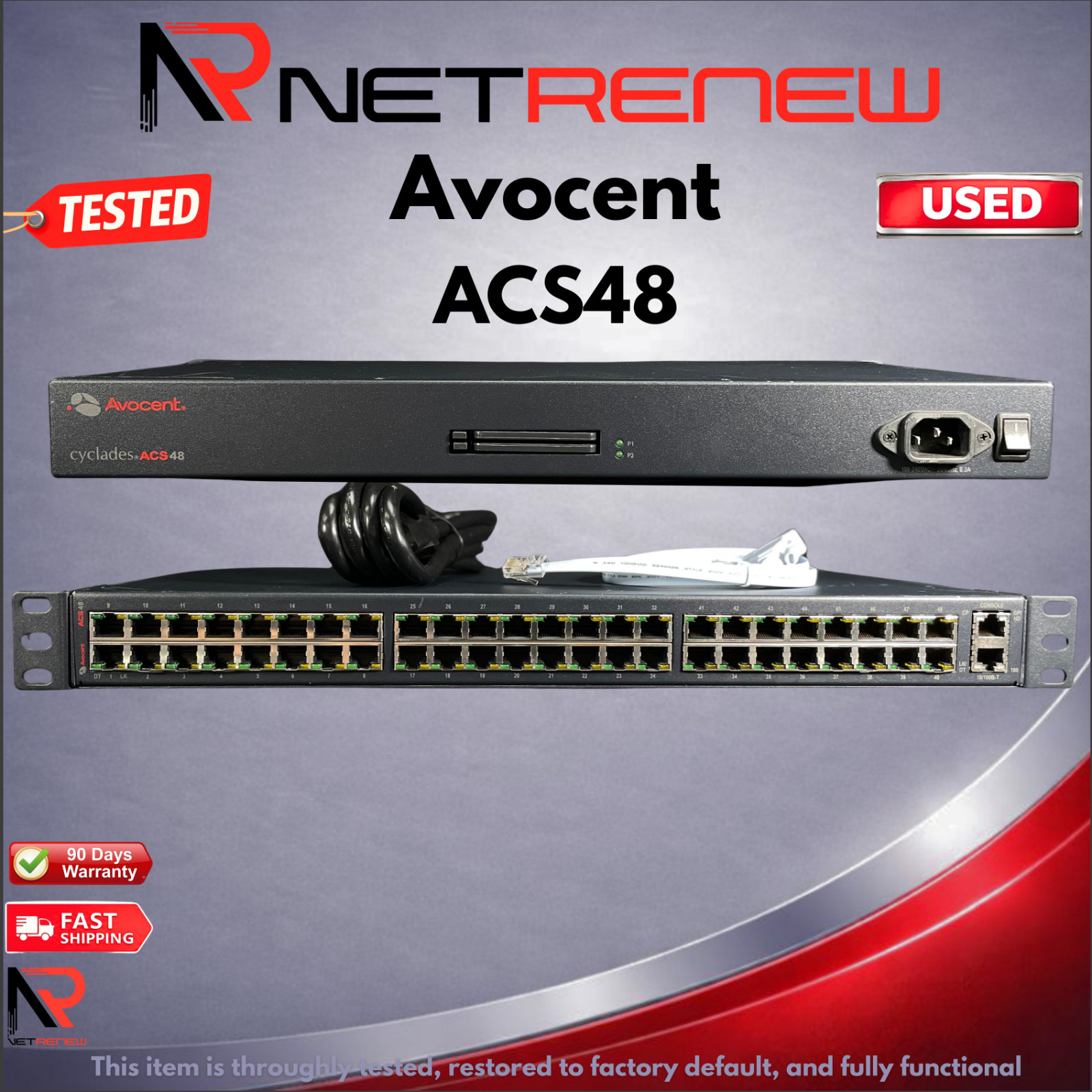 Avocent ACS48 48x Port  Console Server