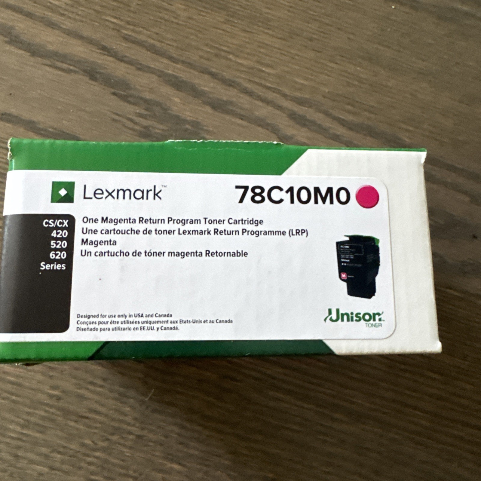 Lexmark 78C10M0 Return Program Toner Cartridge - Magenta - OEM SEALED