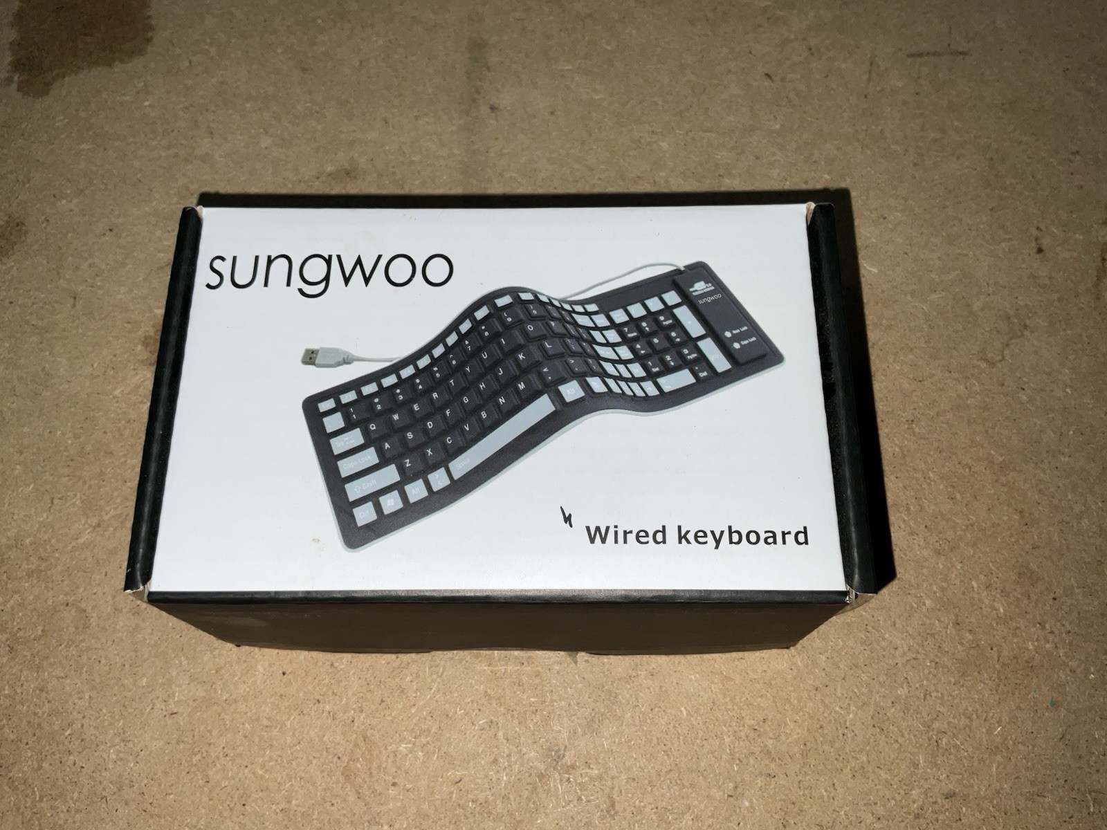 Sungwoo Foldable Silicone Keyboard USB Wired Waterproof Rollup Keyboard for PC N