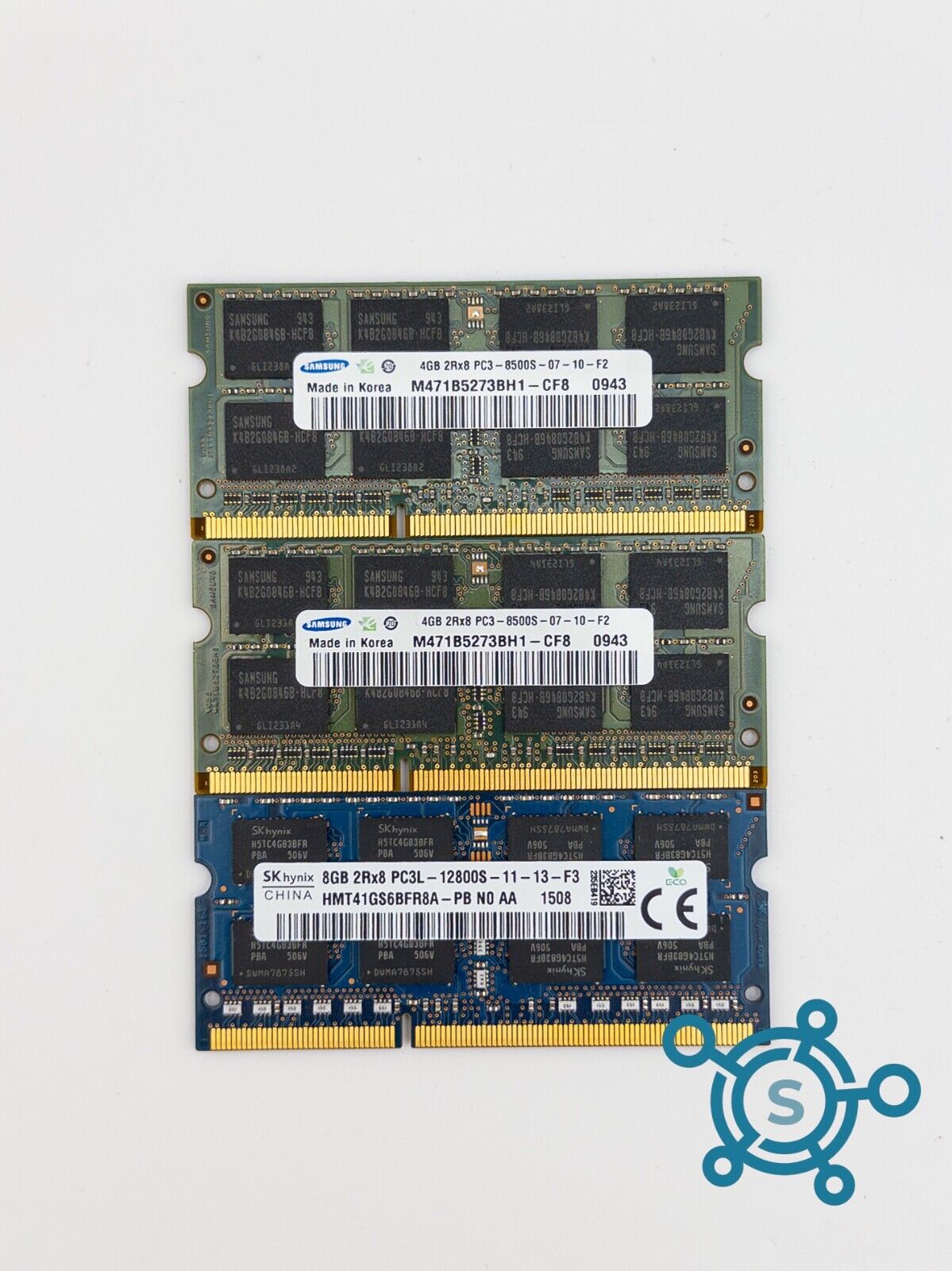LOT  Of 3x DDR3 SODIMMS Laptop SODIMM RAM Memory 2x 4GB 1x 8GB Samsung Hynix RAM