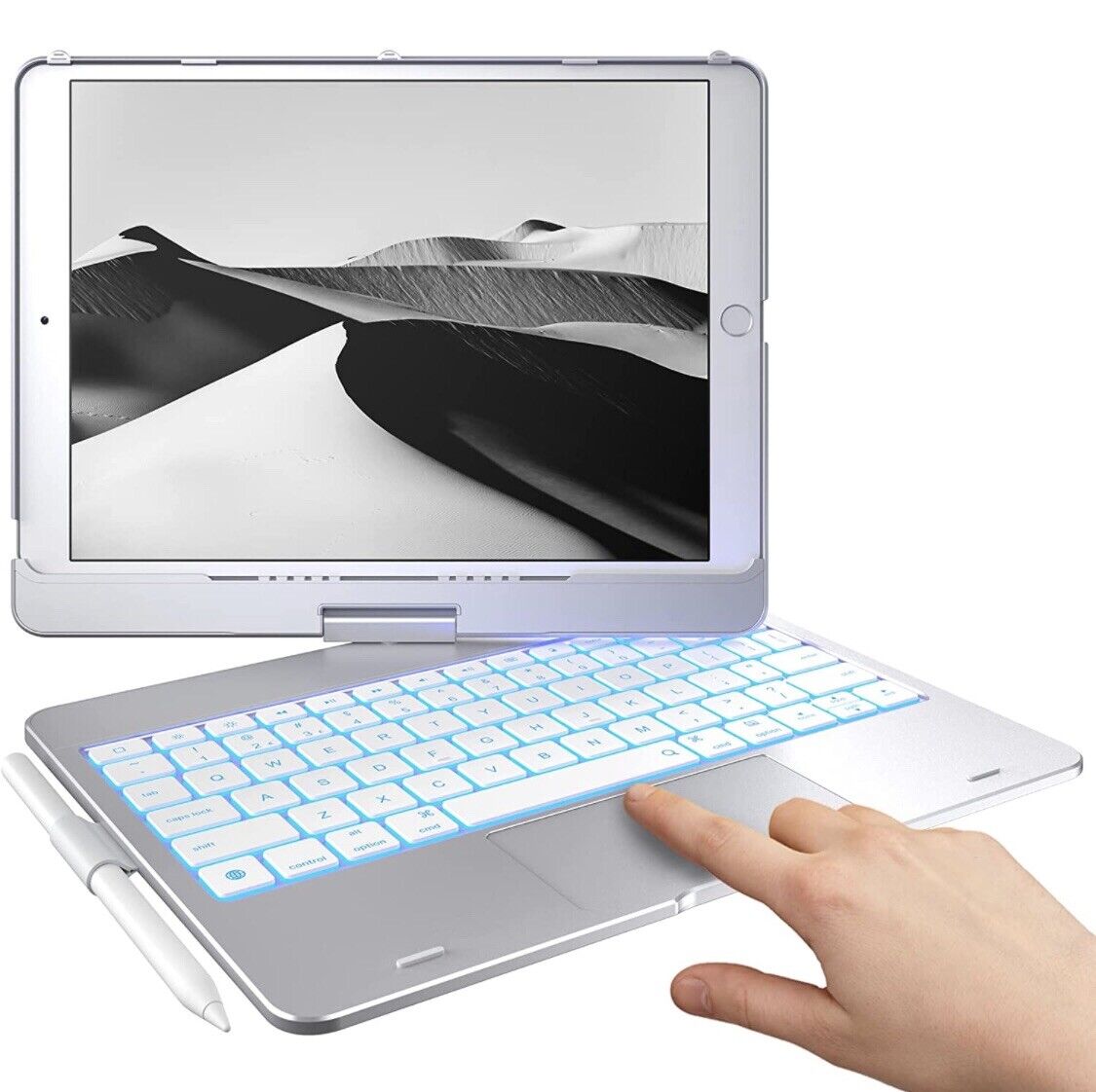 Typecase Flexbook 7-in-1 Keyboard Case W/Touchpad for iPad 10.2/10.5 in, Gray