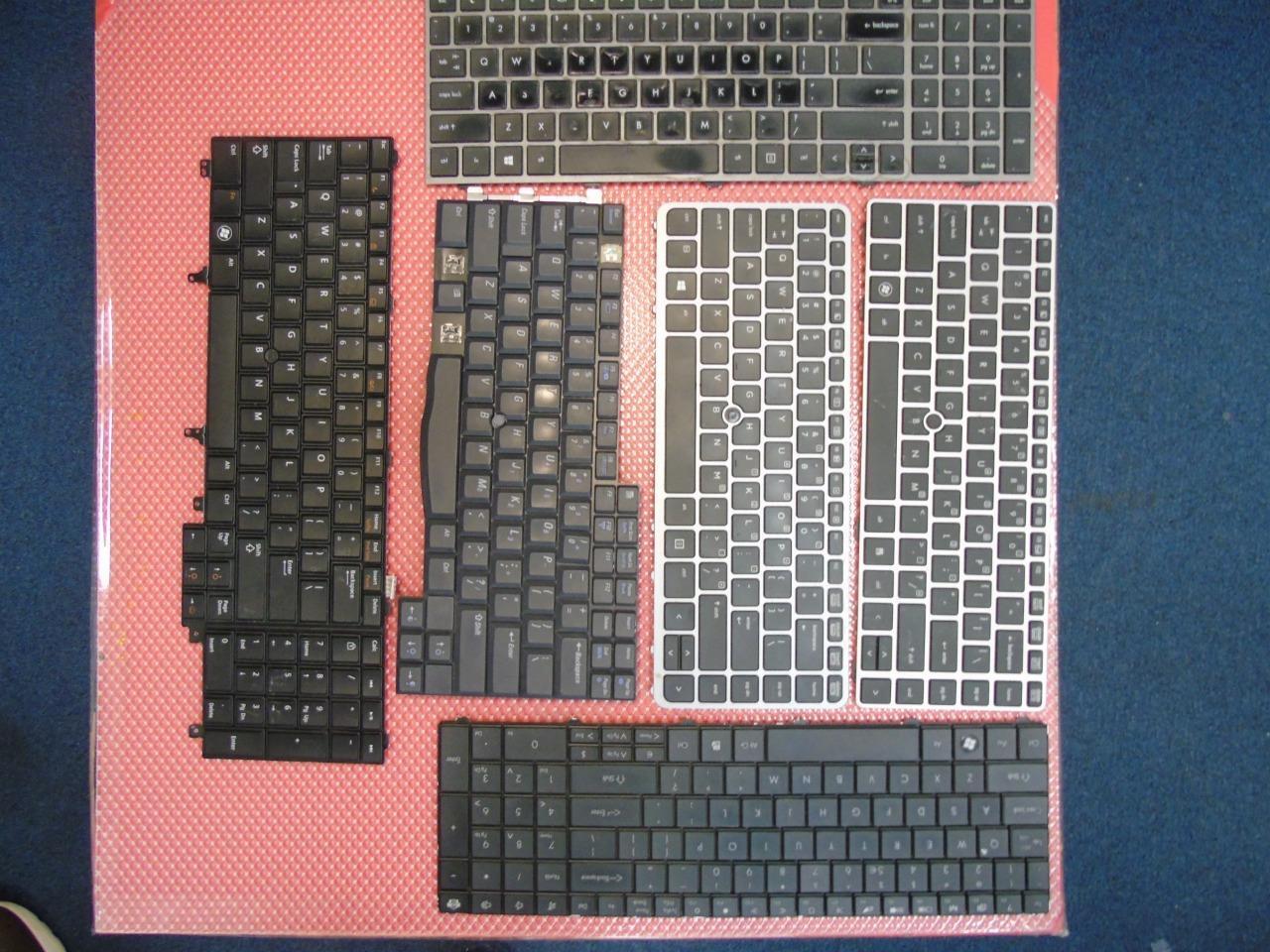 Lot of 6 - Dead Laptop Keyboard Keyboards Genuine HP Dell Gateway (AS IS Lot)
