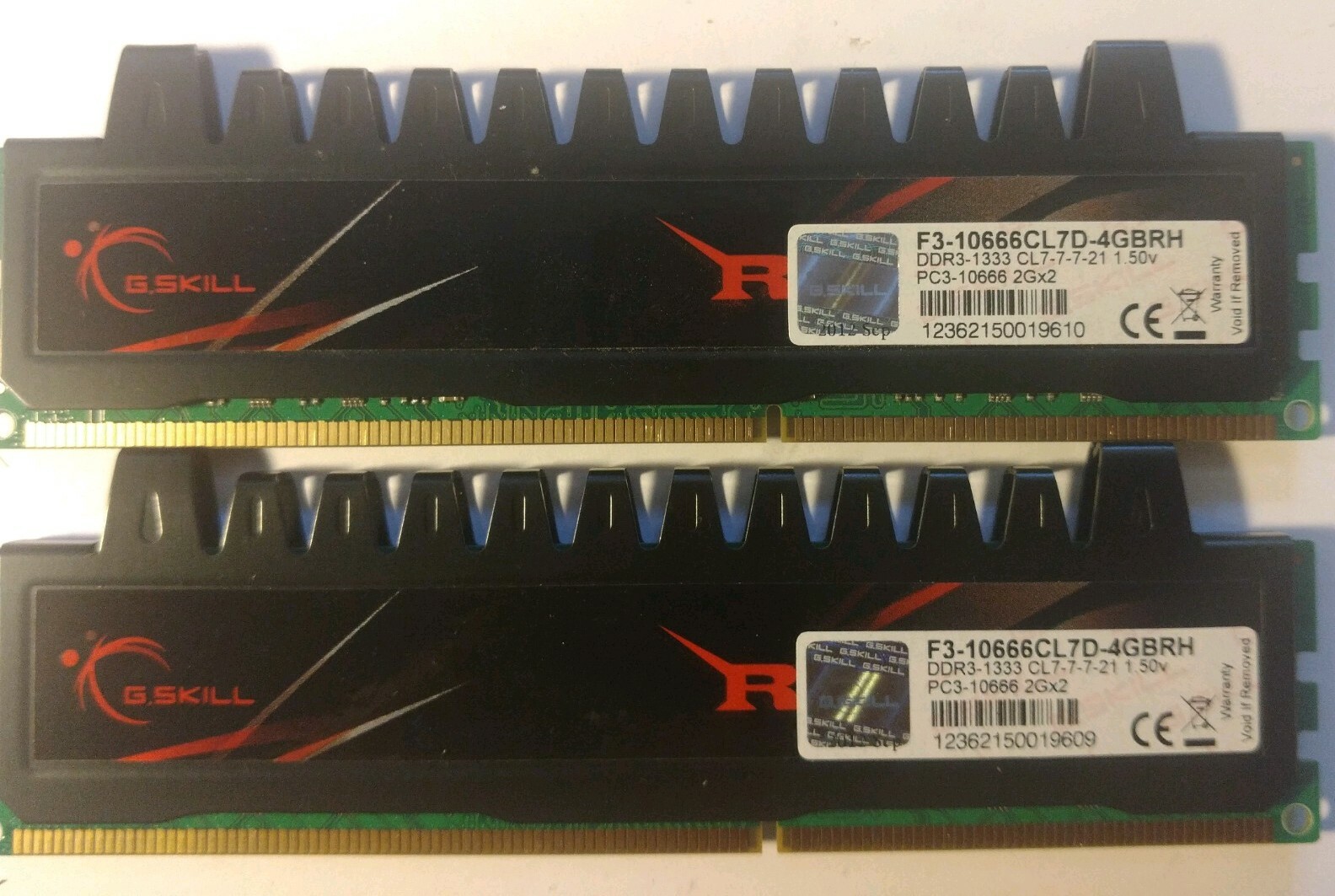 G.Skill Ripjaws F3-10666CL7D-4GBRH Memory RAM 2GB Kit PC3-10666 DDR31333 (1x2GB)