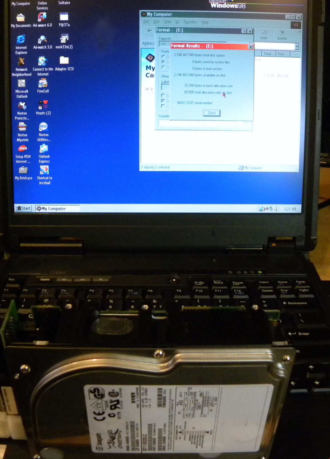 SEAGATE 18.2Gb CHEETAH 10K-RPM Ultra 80-Pin SCSI Hard Drive ST118202LC WORKING