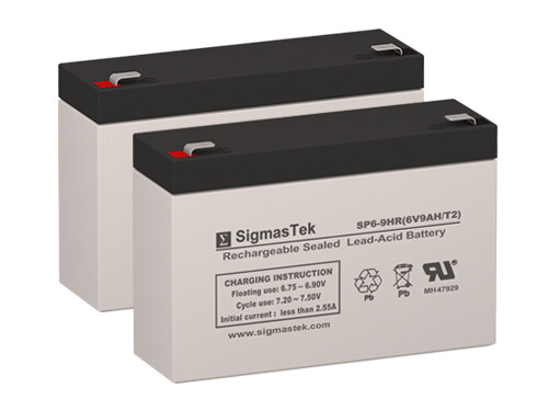 APC RBC18 Compatible Batteries (2 batteries - 6V 9Ah)