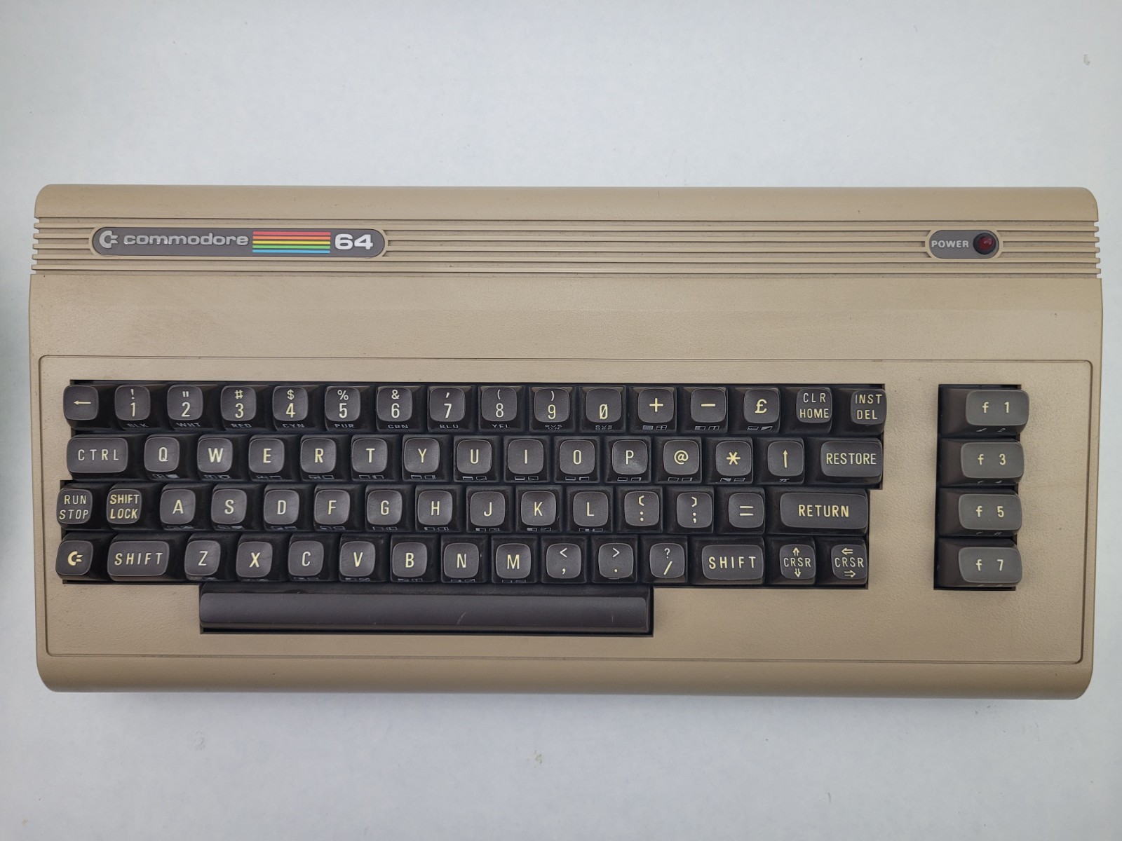 COMMODORE 64 - CASE & KEYBOARD ONLY - NO MOTHERBOARD - TABS INTACT