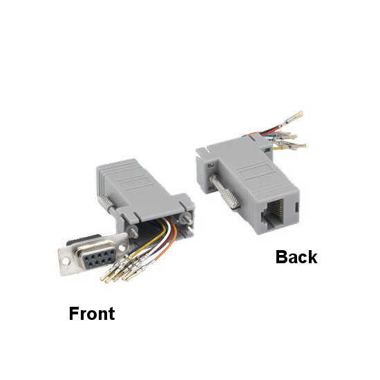 [10X] DB9 Female to RJ45(8P8C) Female Modular Adapter Convert Serial Connection