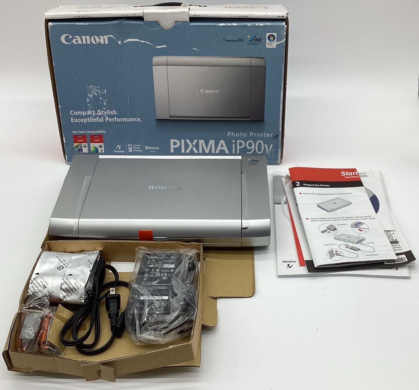Canon PIXMA iP90v Mobile Inkjet Photo Printer Open Box *See Description*
