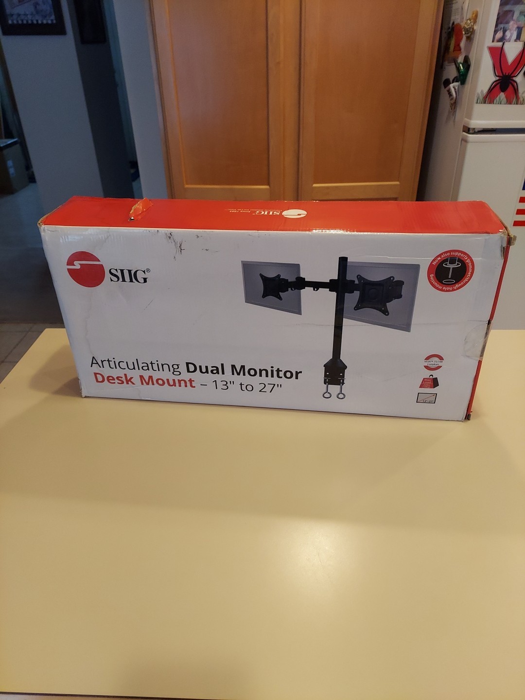 SIIG Articulating Dual Monitor Desk Mount - 13" to 27" 