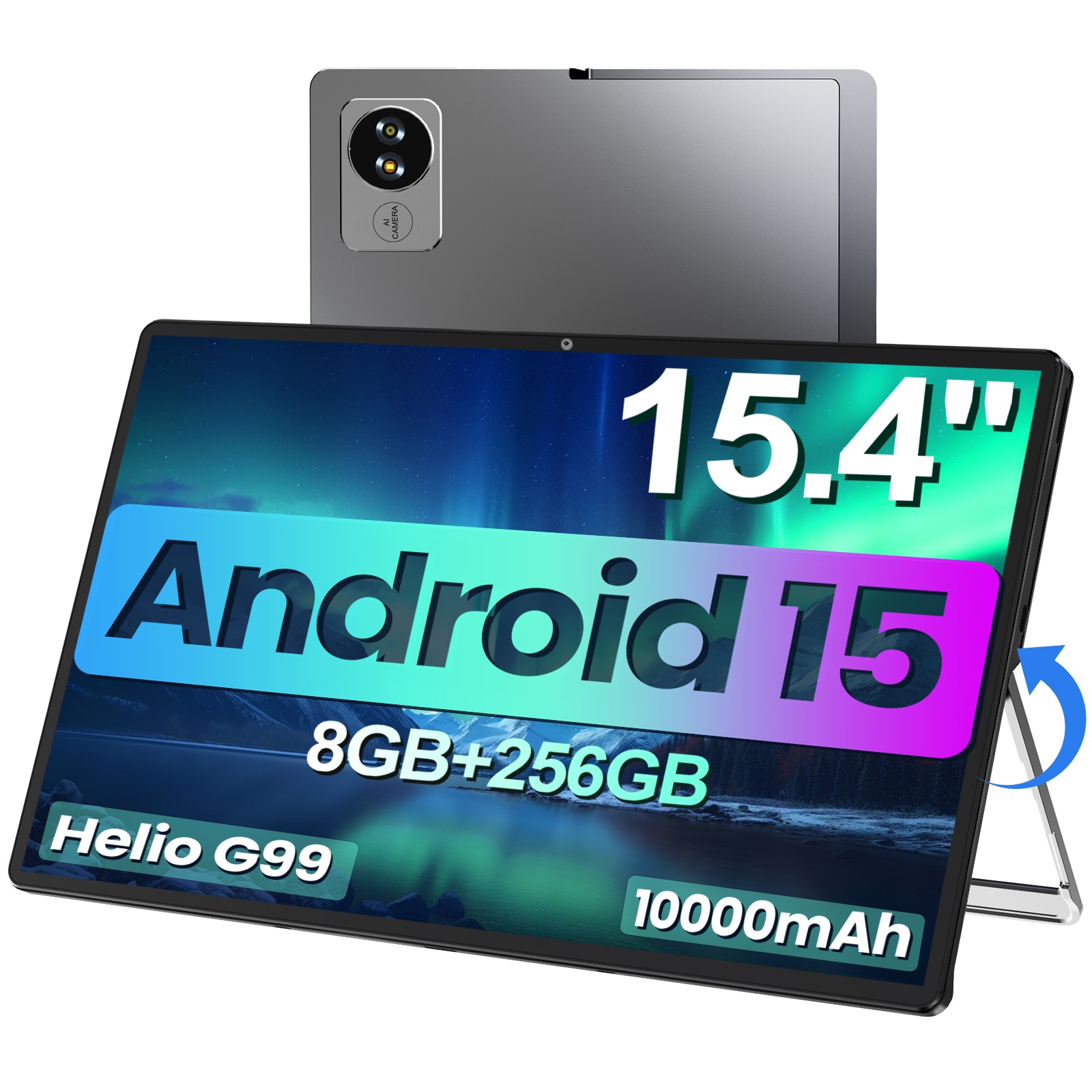 Jumper 15.4 Inch Tablet Android15 8GB RAM 256GB ROM G99 Up to 2.2Ghz Dual Camera