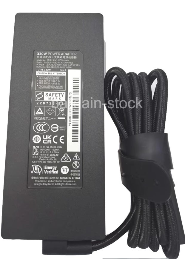 Original 330W Gan AC Power Adapter For Razer Blade 18 2024 RZ09-0509 Charger