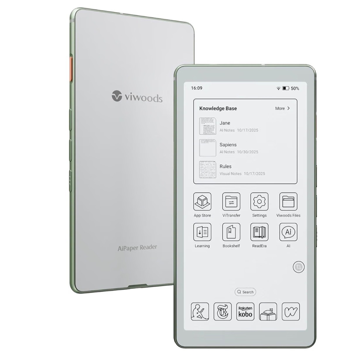 AiPaper Reader 6.13" Android E Ink Pocket eReader, 4G, 300 PPI