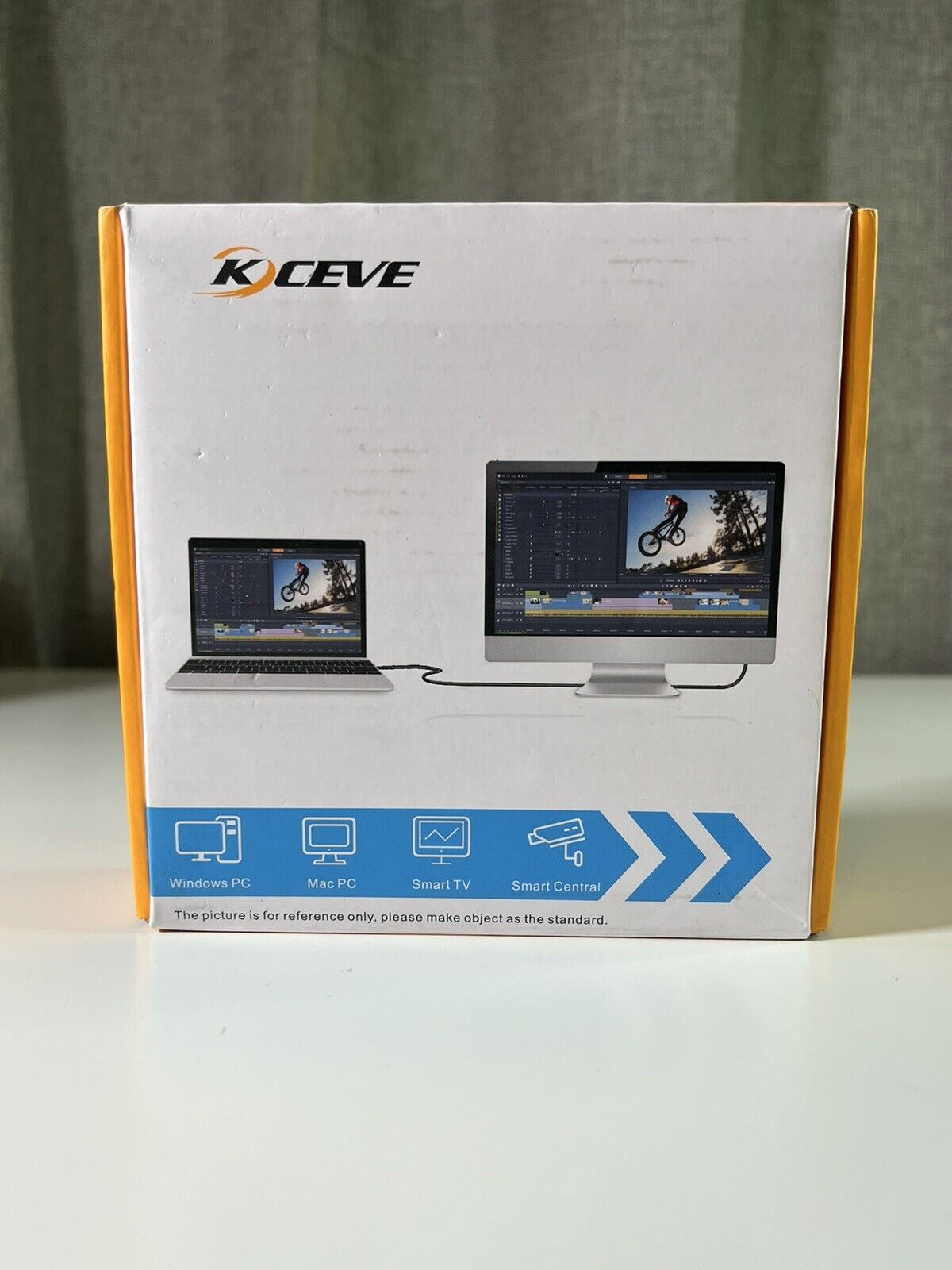 KCEVE HDMI KVM Switch, 2 Port USB and HDMI 4K@60Hz Switch Adapter Box kc-kvm201a