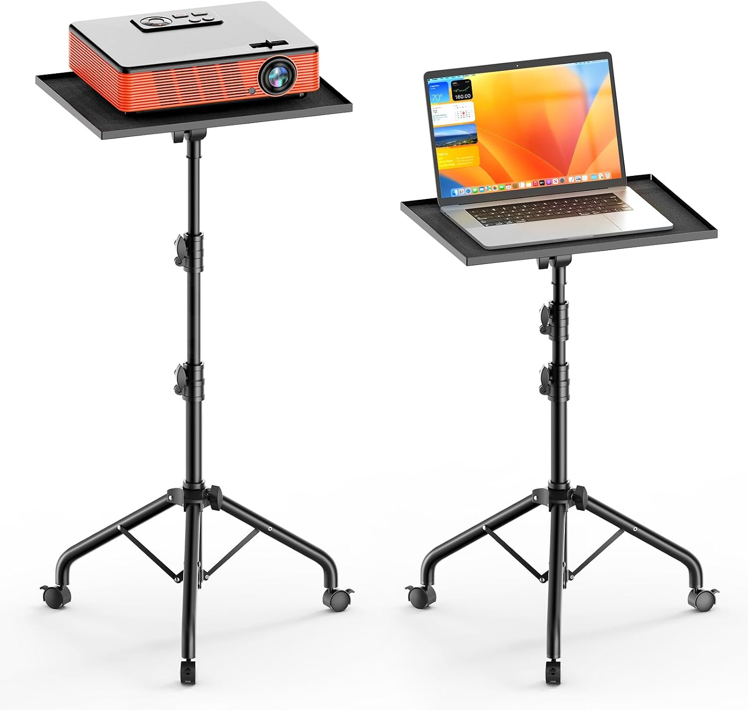 Projector Stand Tripod, Portable Projector Floor Stand with Wheels