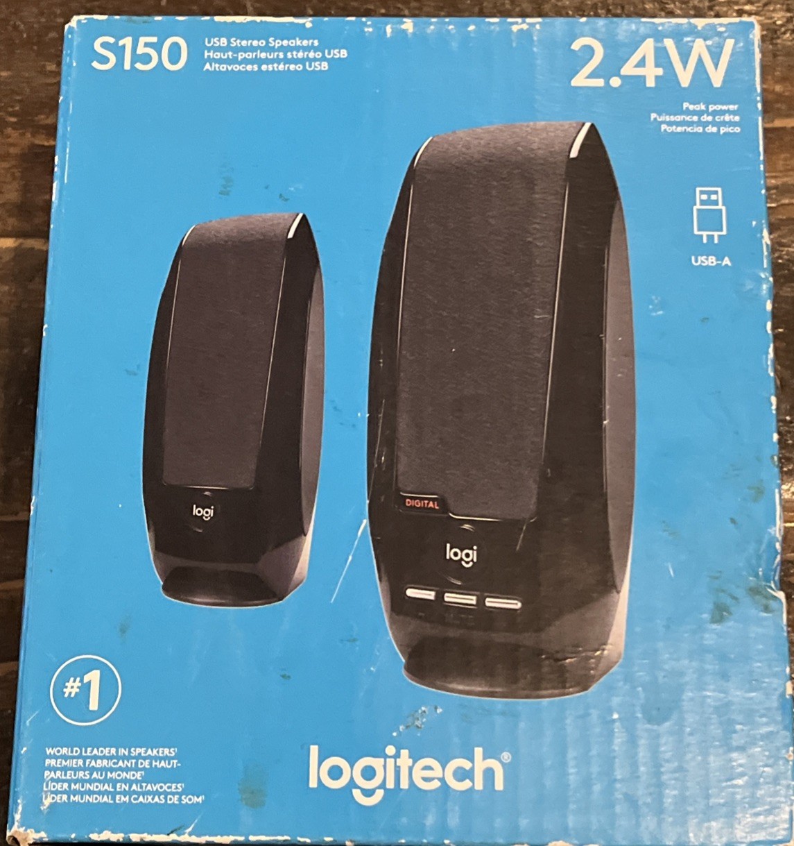 Logitech S-150 USB Stereo Speakers 2.4W Peak Power Computer Speaker System