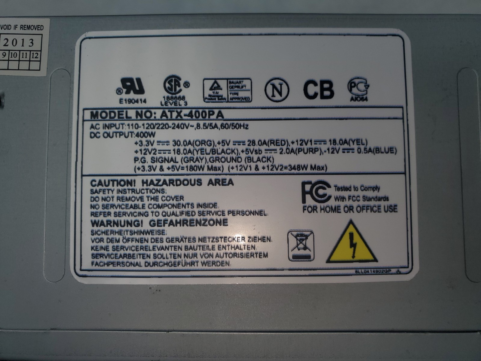 ATX-400PA Power Supply