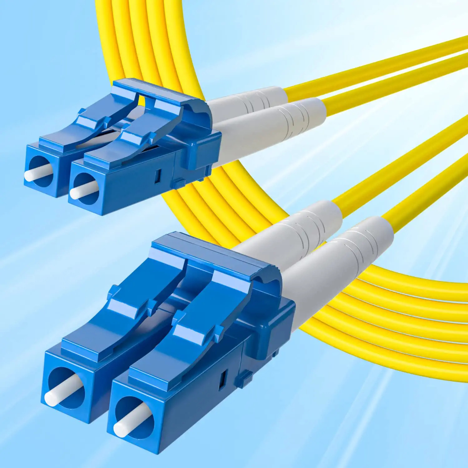 OS2,OM3,OM4 LC to LC Fiber Optic Cable Singlemode,Multimode Duplex LC UPC 1-100m