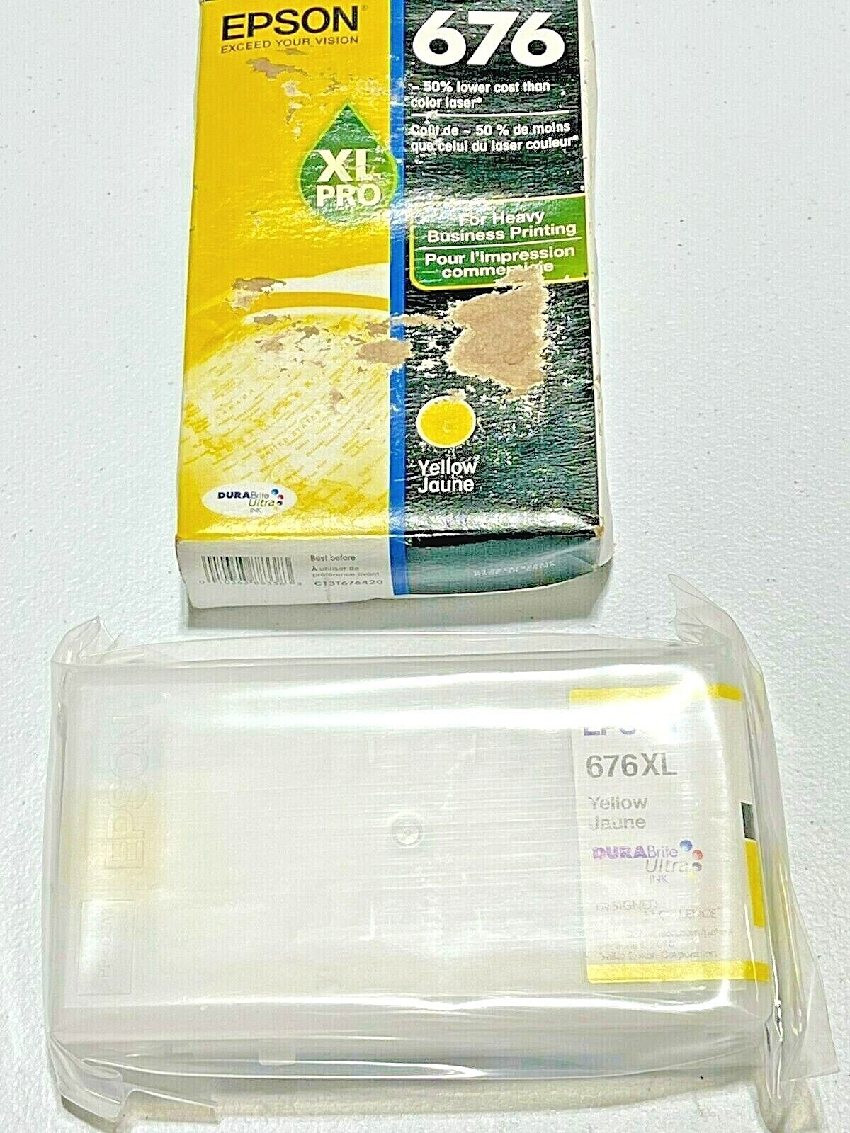 NEW Genuine Epson Ink - 676 XL PRO Yellow - Exp 3/19