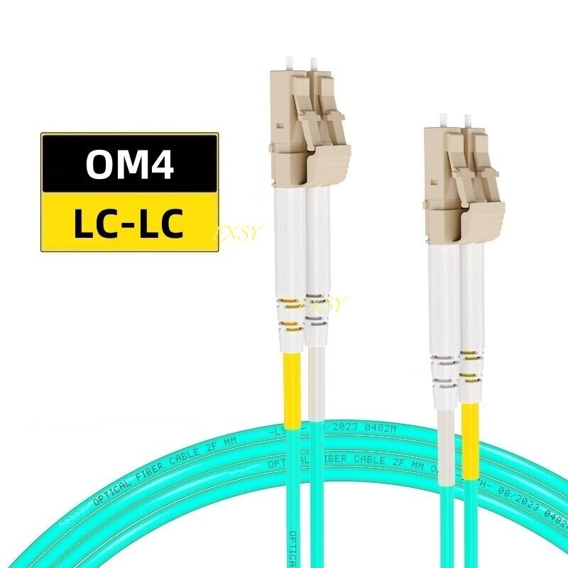 5Pcs 1m 2m 3m 5m 8m 10m 15m LC/UPC to LC/UPC Duplex OM4 Fiber Optical Patch Cord