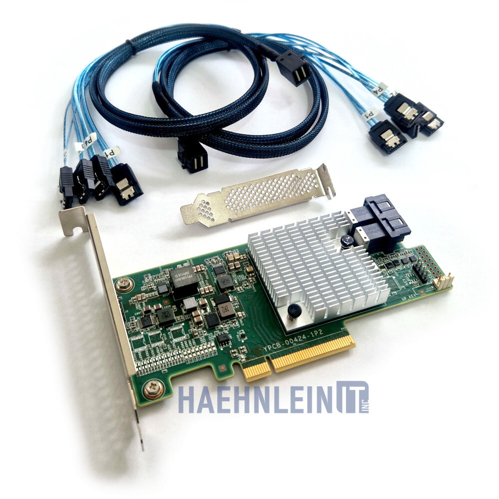 Inspur LSI 9300-8i SATA / SAS HBA Controller IT Mode 12Gb PCIe x8 + 2 cables