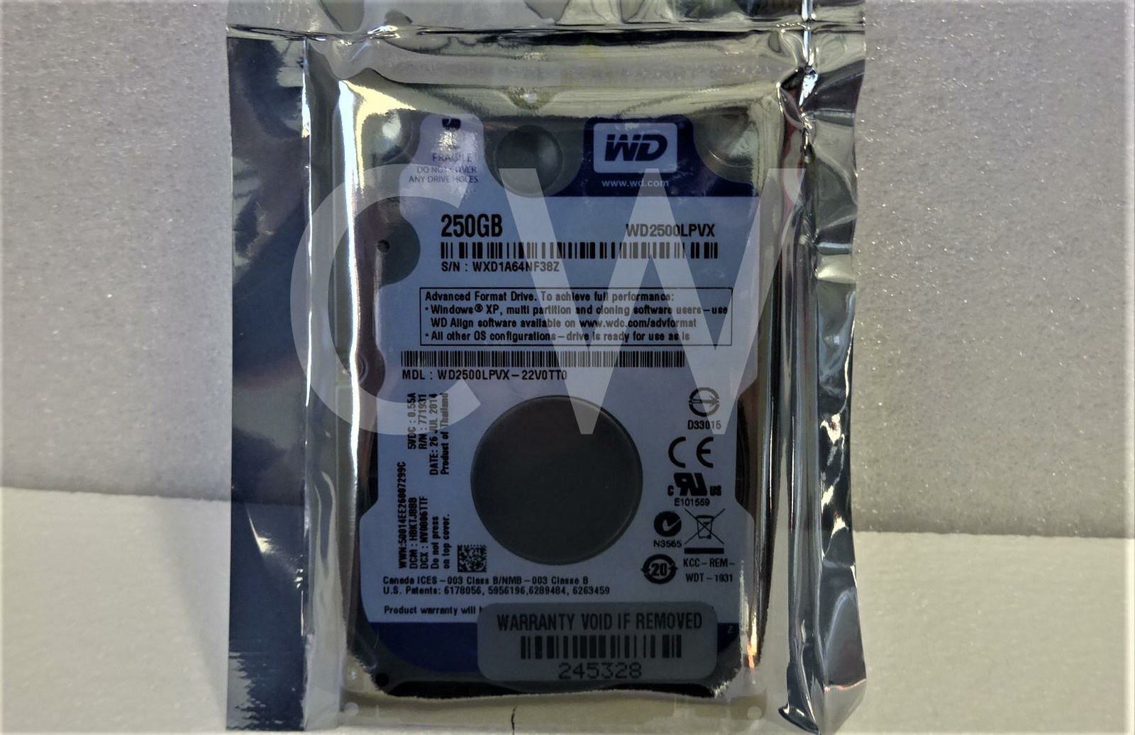 WD2500LPVX Western Digital 250GB 5400RPM 6Gbps 2.5" SATA HDD Hard Drive