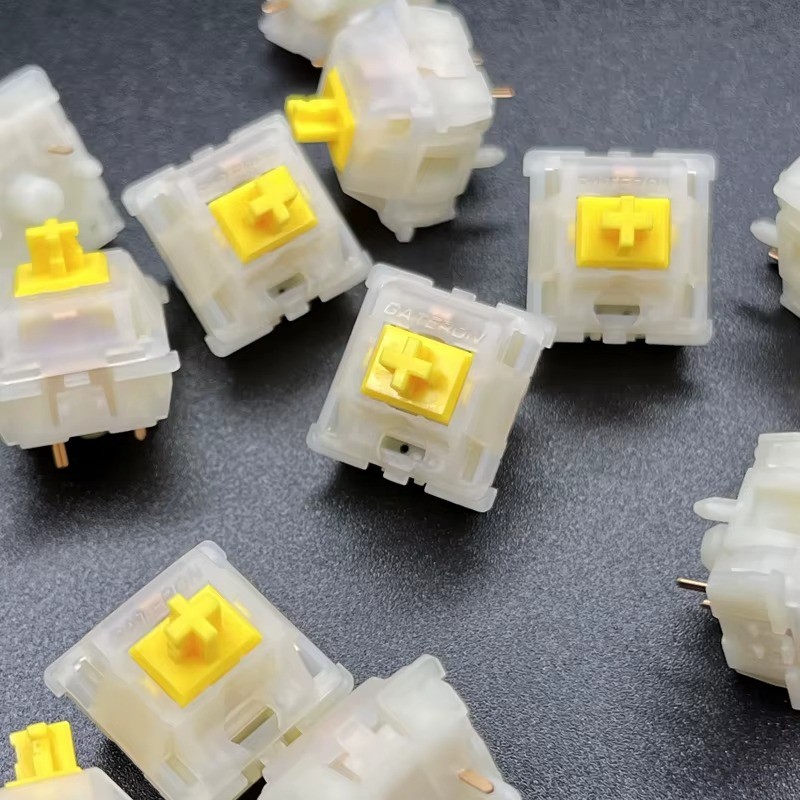 GATERON G Pro Milk Yellow Switch Mechanical Keyboard 5-Pin Lubed Linear