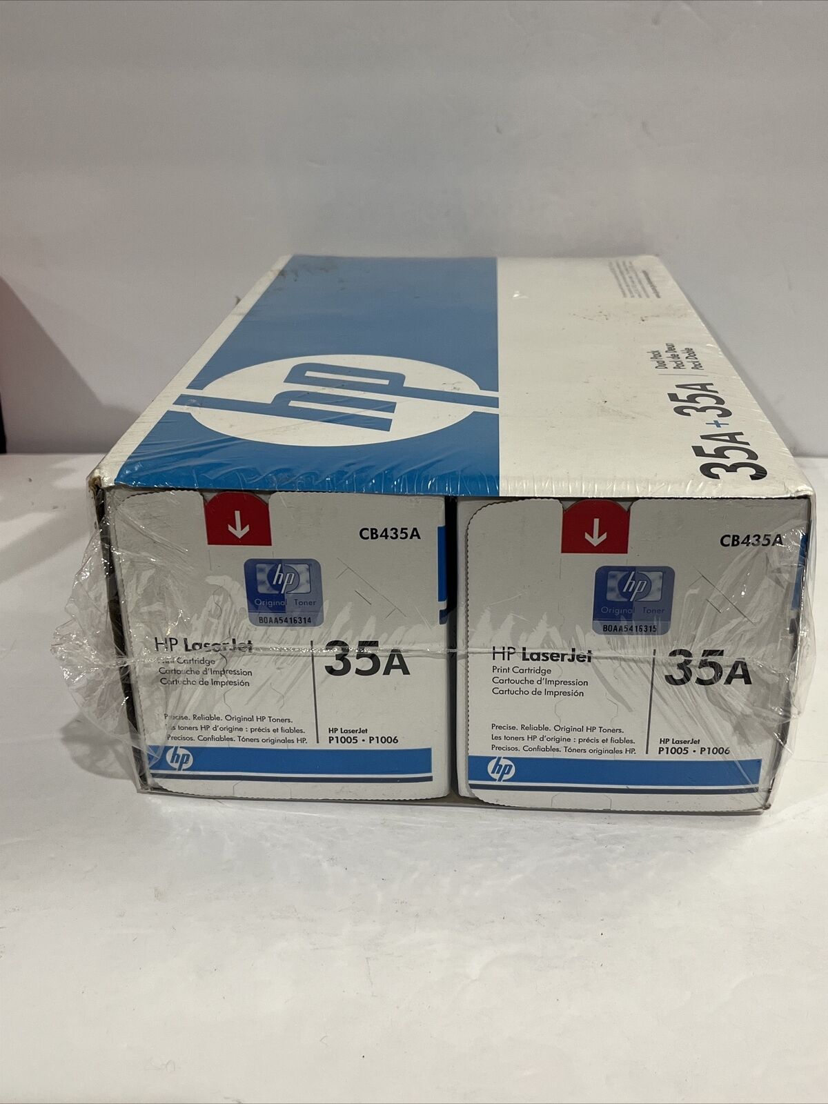 Set of 2 Genuine HP 35A Black Print Toner Cartridges CB435A - SEALED BOXES