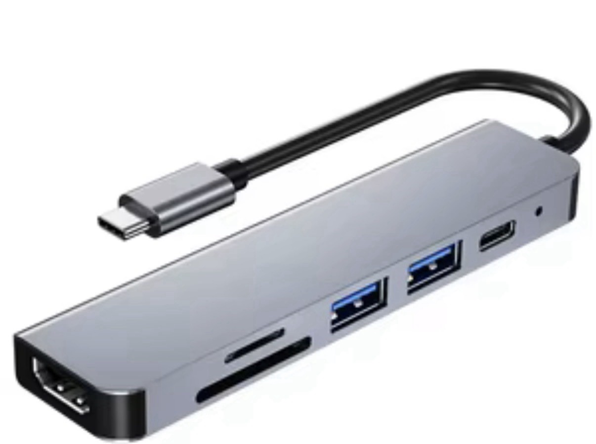 Vivitar SD & Micro SD Card Reader USB Type C Hub 6 in 1
