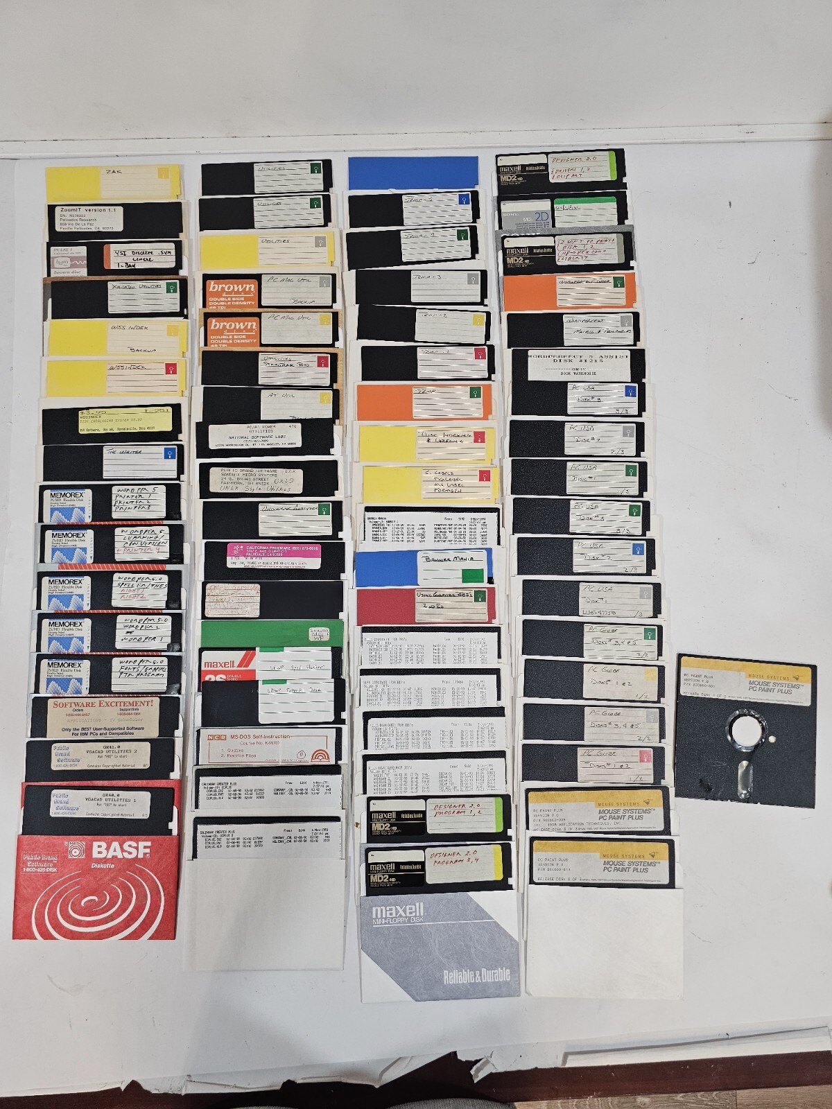 Huge Lot 71 Floppy Disks Games/Software for Commodore/Tandy/IBM Computer