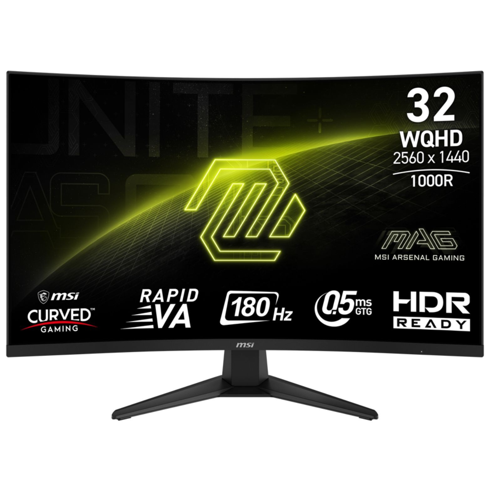 MSI MAG 325CQF 32" WQHD 180Hz Curved Gaming Monitor 16:9 FreeSync Premium USB-C