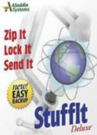 StuffIt Deluxe 8.0 MAC CD file backup compression tools zip, access, send data