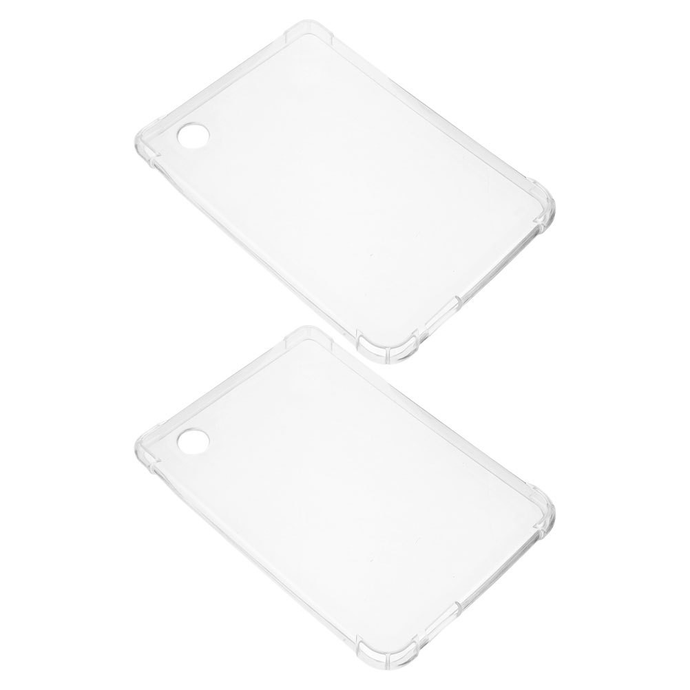 2Pcs Transparent Clear Silicone E-Reader Cases Reusable Protective Covers