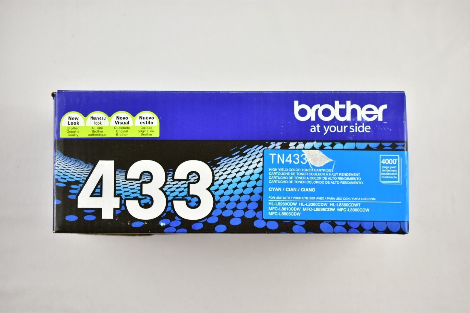 Brother TN433C High Yield Cyan Toner Cartridge Genuine NO RETAIL BOX