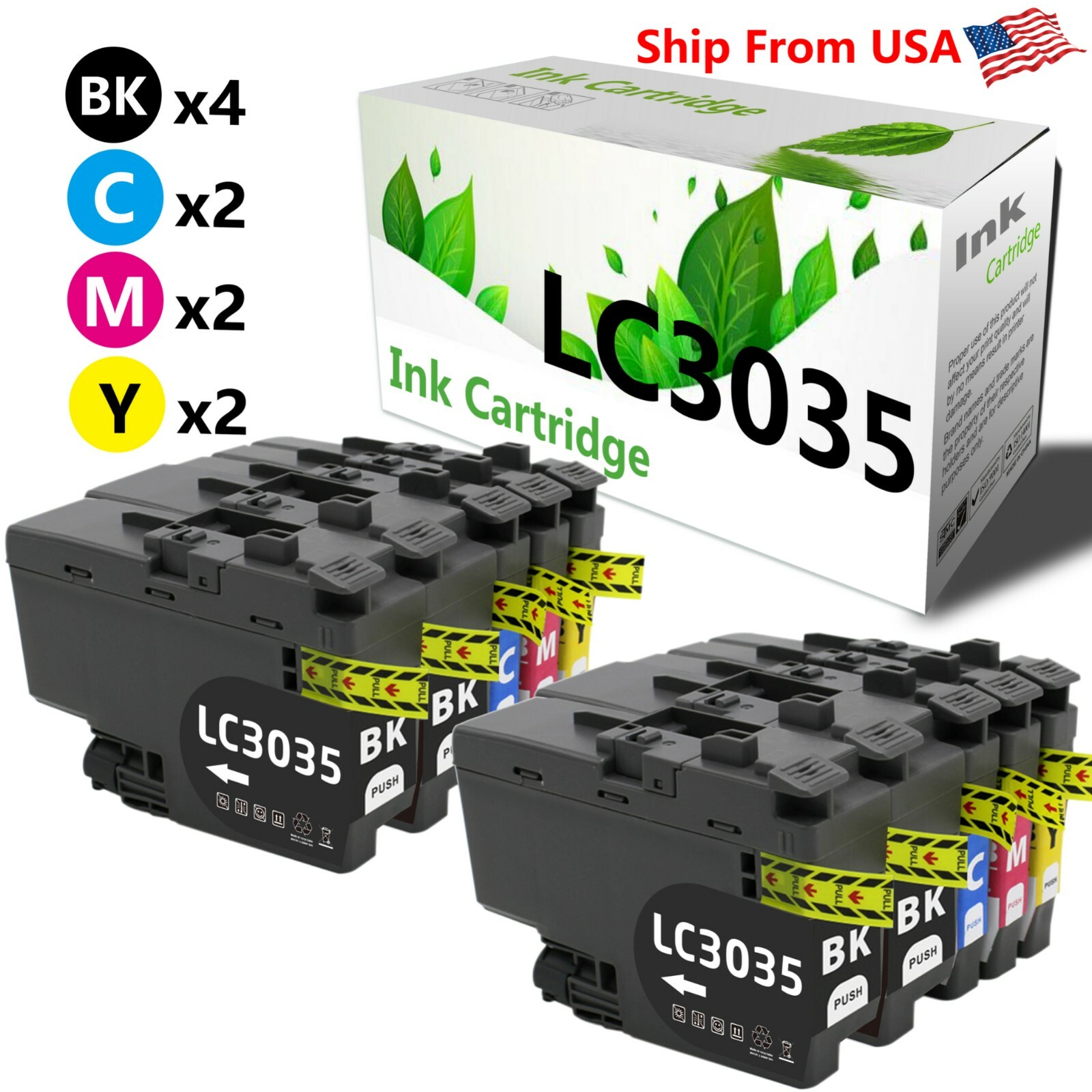 10P Ink Cartridge for LC3035 MFC-J995DW XL MFC-J815DW MFC-J805DW MFC-J805DW XL