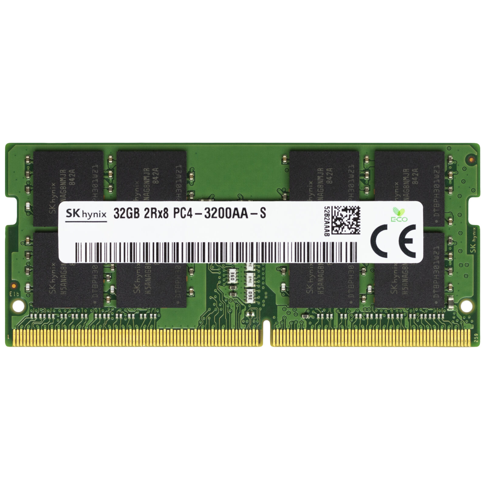Hynix 32GB DDR4 3200 MHz PC4-25600 SODIMM 260-Pin 2Rx8 Laptop Memory RAM 1x 32G