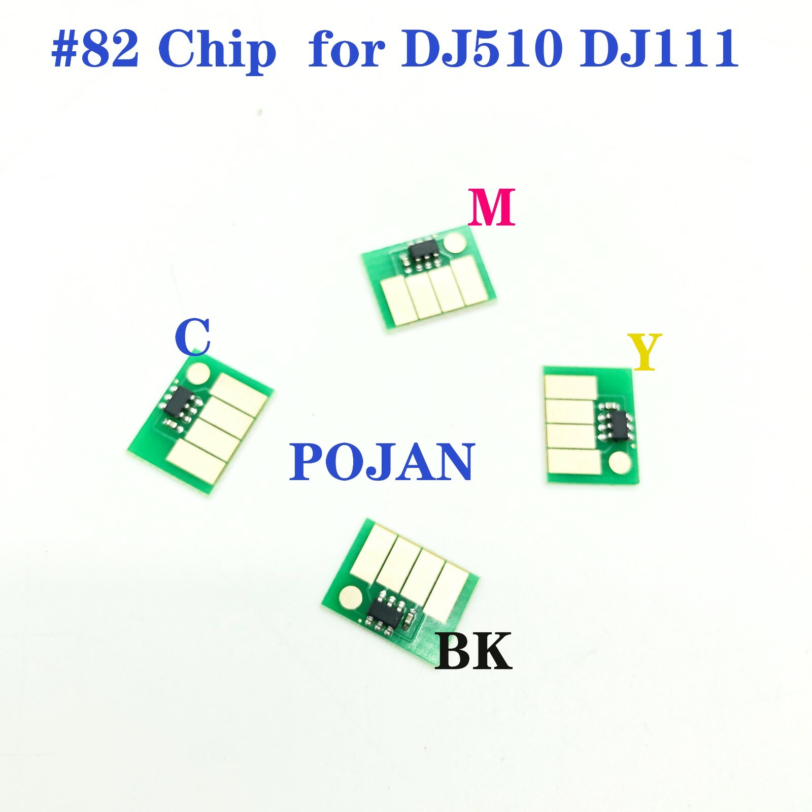 4Chip x Ink Cartridges chip Fit for HP Designjet 510 111  HP82 INK CMYK CH565A