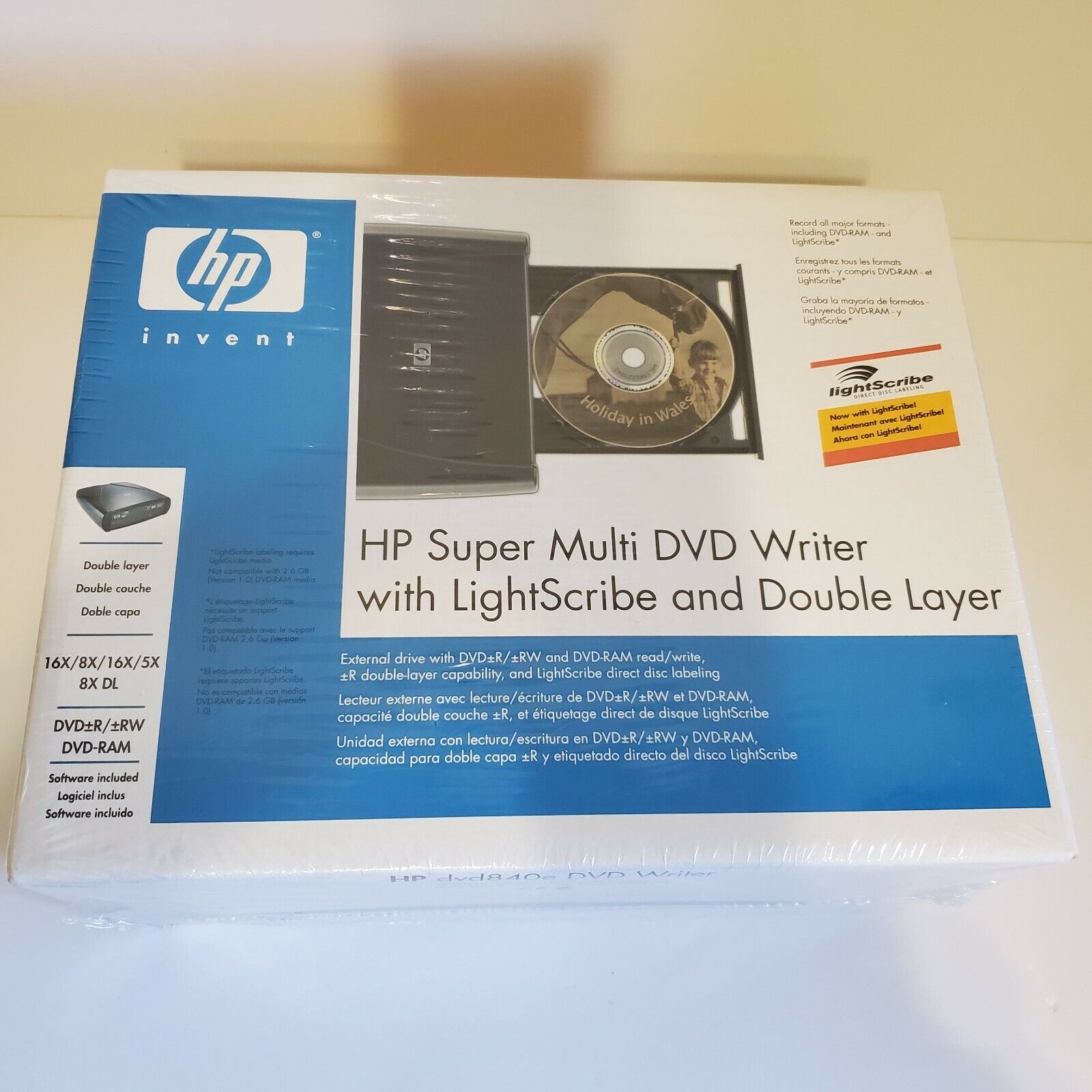 HP dvd840e Super Multi DVD Writer and LightScribe and Double Layer, New in Box